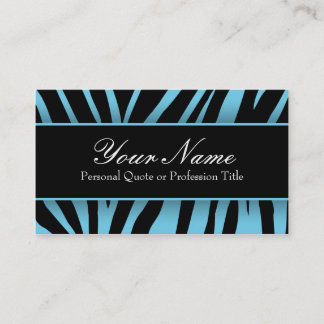 Cartões de visitas de lâminas de zebra preto-claro