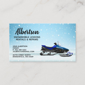 Cartões de visitas de Lições de Aluguel Blue Snowm