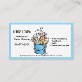 Cartões de visitas de limpeza simples de residênci