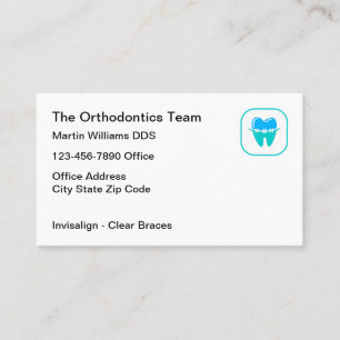 Cartões de visitas de logotipo do tema "Orthodont