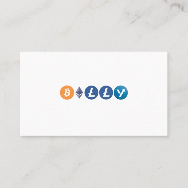Cartões de visitas de logotipos criptomoeda person (Frente)