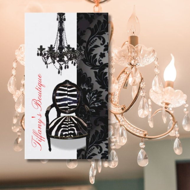 Cartões de visitas de Luxury Vintage Chandelier Bo (Luxury Vintage Chandelier Boutique Business Cards)