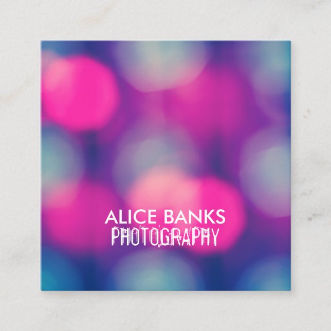 Cartões de visitas de luzes indefinidas (Frente)