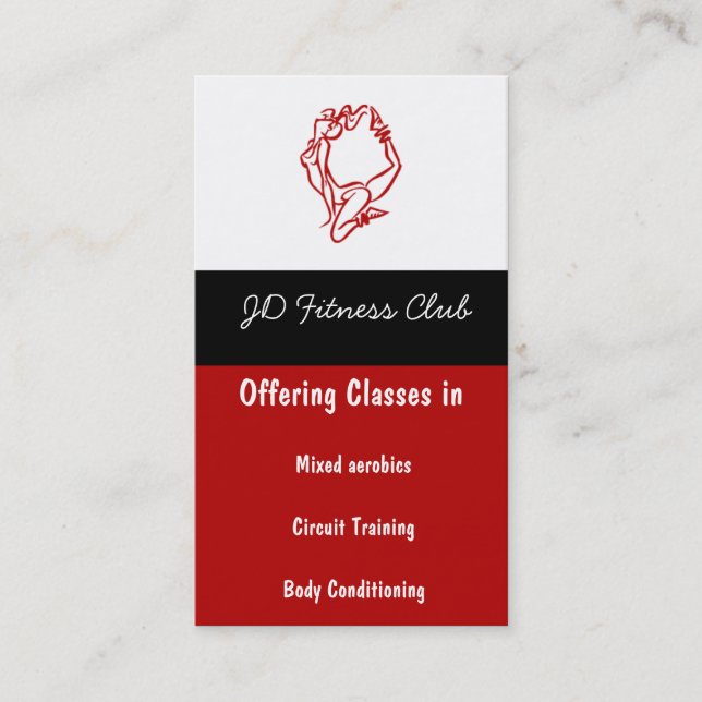 Cartões de visitas de malhação (Frente)