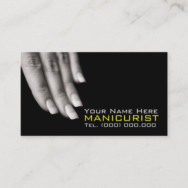 Cartões de visitas de Manicure profissionais (Frente)