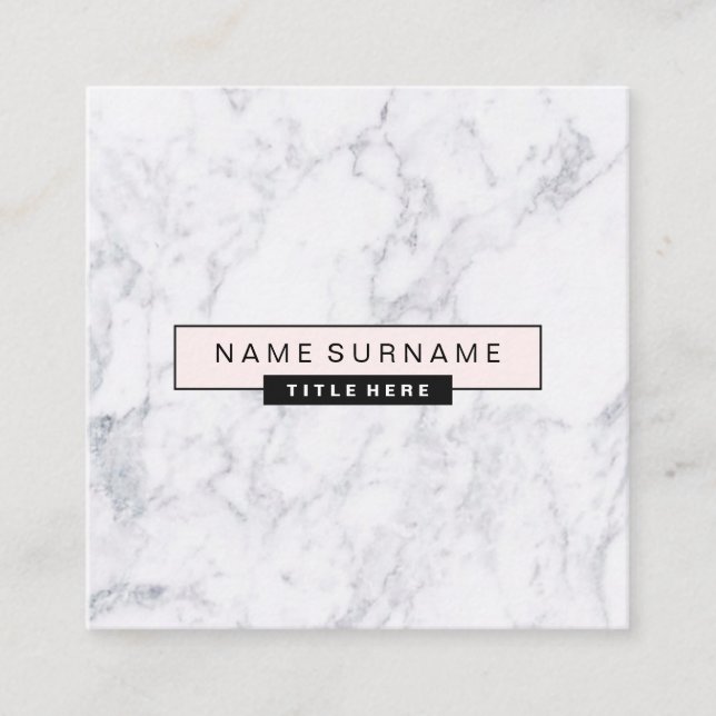 Cartões de visitas de mármore criativos do (Frente)