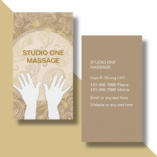 Cartões de visitas de Massagem Elegante