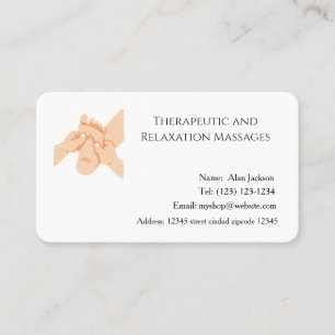 Cartões de visitas de Massas Terapêuticas e de Rel