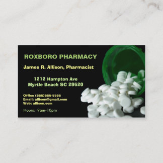 Cartões de visitas de Medicamentos de Farmácia