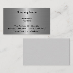 Cartões de visitas de metal simulado