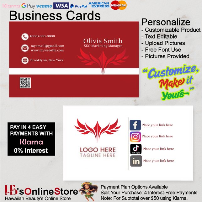 Cartões de visitas de mídia social com 9 pacotes d (Social Media Business Cards 9 Pack of 100.
)