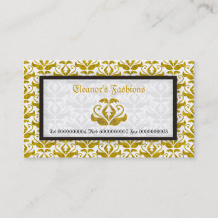 Cartões de visitas de moda amarela elegantes