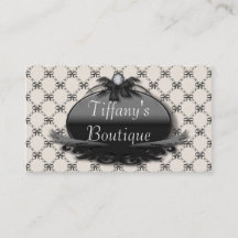 Cartões de visitas de Moda Arco Negro Vitoriano Da