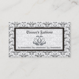 Cartões de visitas de moda branca de cinza elegant