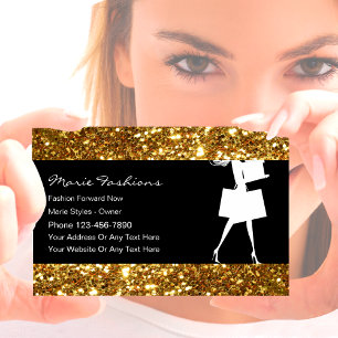 Cartões de visitas de moda Classy Glitzy