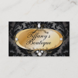 Cartões de visitas de Moda de Vintage Damask Elega