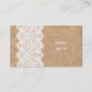 Cartões de visitas de Moda Russo White Lace