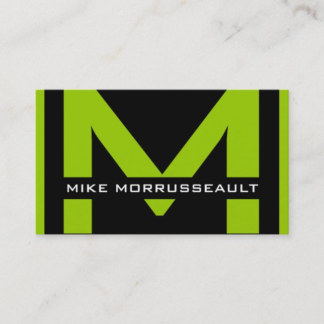 Cartões de visitas de Monogramas Modernos (Frente)