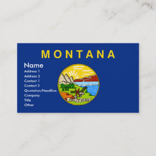 Cartões de visitas de MONTANA