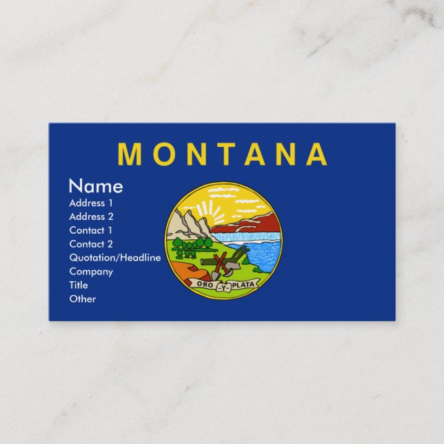 Cartões de visitas de MONTANA (Frente)