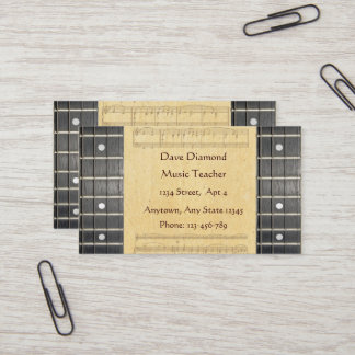 Cartões de visitas de música para quadros de profi