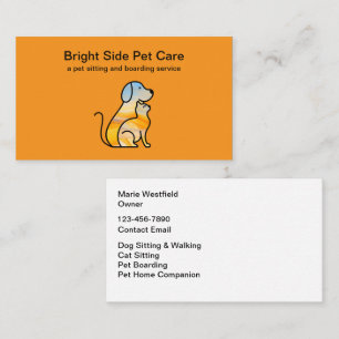 Cartões de visitas de Na moda modernos Pet Care