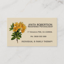 Cartões de visitas de nomeação de psicólogos Flora