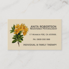 Cartões de visitas de nomeação de psicólogos Flora