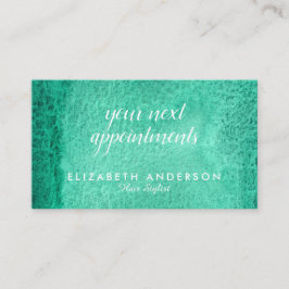 Cartões de visitas de nomeações verdes no mar de a