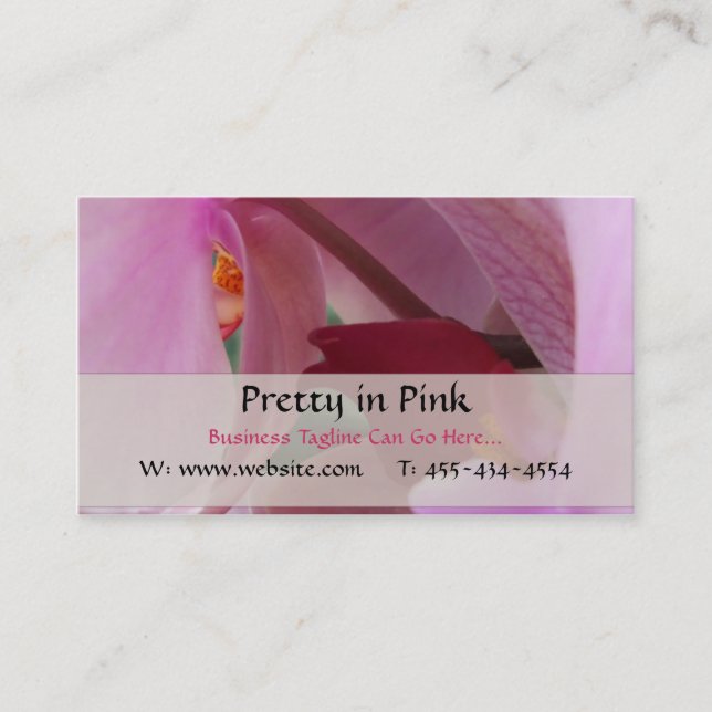 Cartões de visitas de orquídeas (Frente)