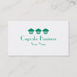 Cartões de visitas de padaria de cupcakes verdes s