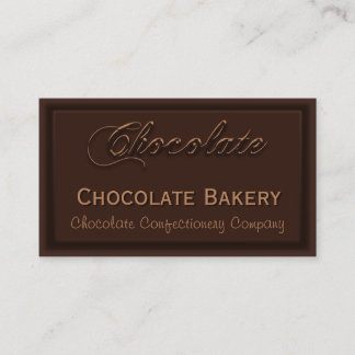 Cartões de visitas de Panificação de Chocolate Ama