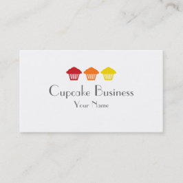 Cartões de visitas de panificação de cupcakes colo