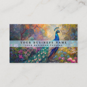 Cartões de visitas de Peacock Coloridos