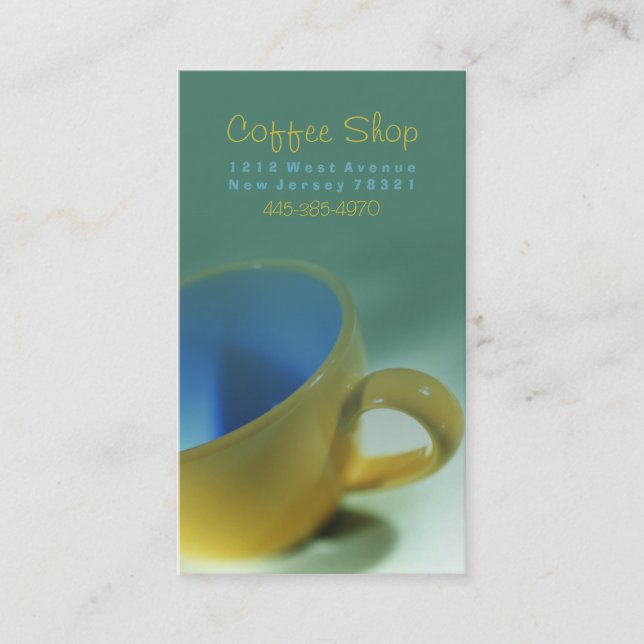 Cartões de visitas de perfuração de Compro de café (Frente)