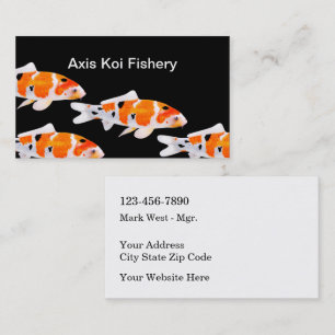 Cartões de visitas de pesca de Modern Koi