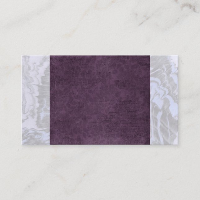 Cartões de visitas de pinagem de mármore roxo (Frente)