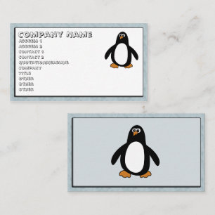 Cartões de visitas de pinguim