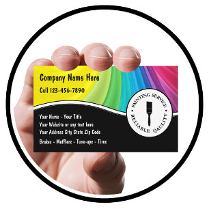 Cartões de visitas de pintura