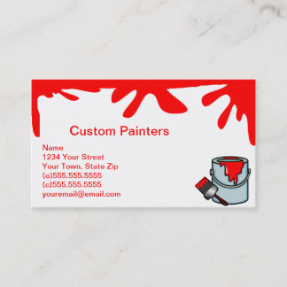 Cartões de visitas de pintura