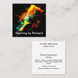 Cartões de visitas de pintura da casa mais fria