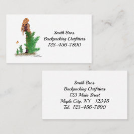 Cartões de visitas de Pinup Girl do Hikers Redhead