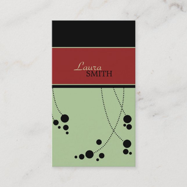 Cartões de visitas de pontos Funky (Frente)