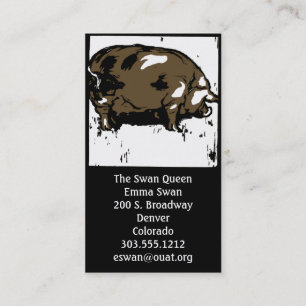 cartões de visitas de porco ou porco-cortado-de-m