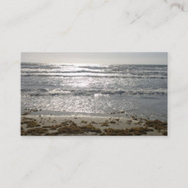 Cartões de visitas de praia de cacau