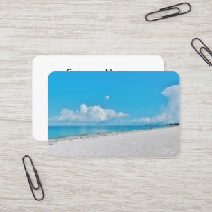 Cartões de visitas de praia tropical