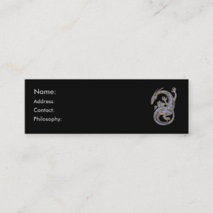 Cartões de visitas de prata do dragão