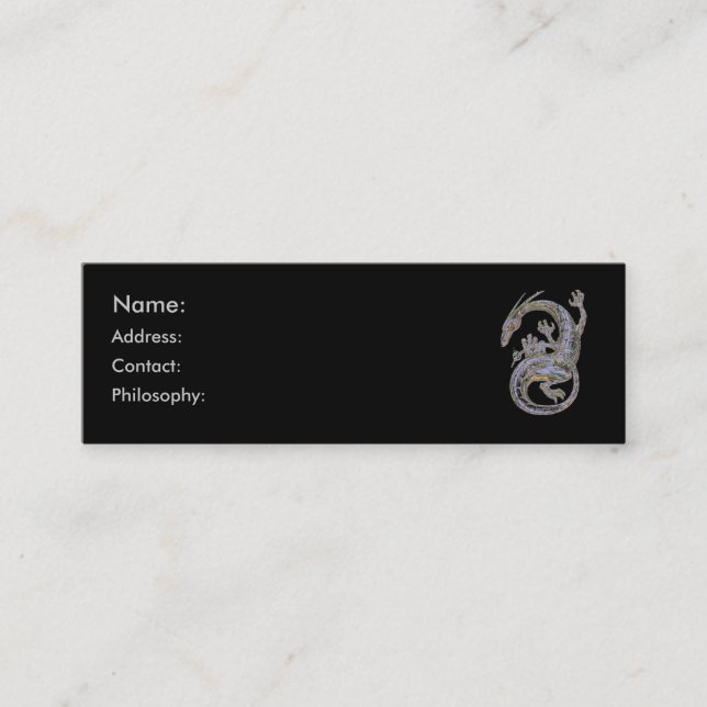 Cartões de visitas de prata do dragão (Frente)