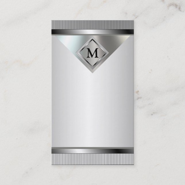 Cartões de visitas de prata profissionais do metal (Frente)