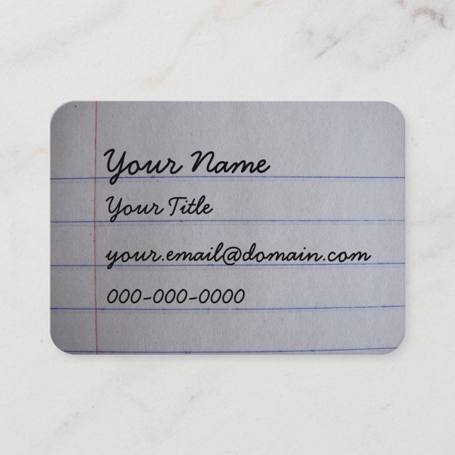 Cartões de visitas de professores (Frente)